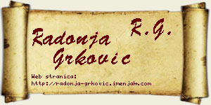 Radonja Grković vizit kartica